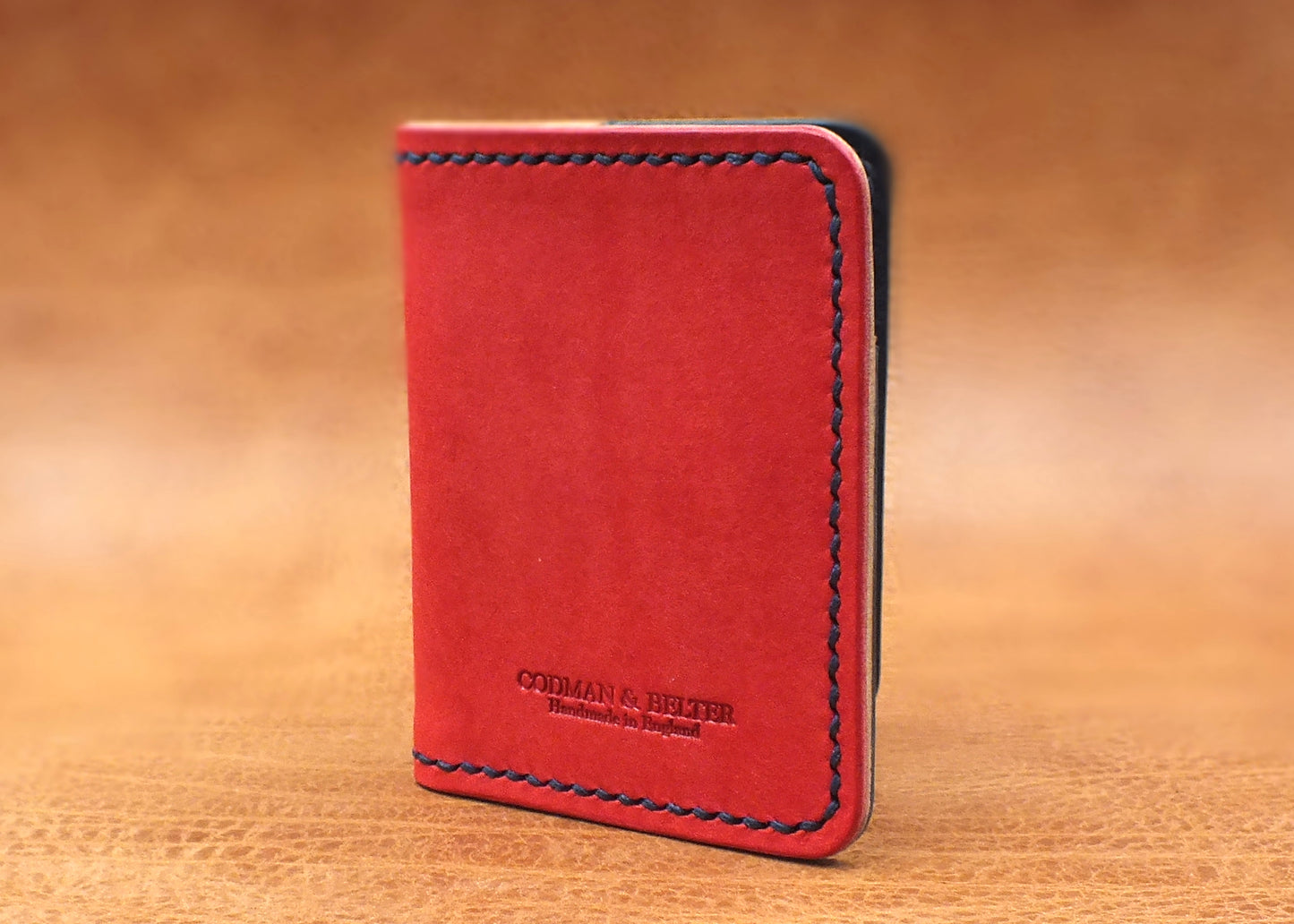 The Beacon Bi-Fold - Red / Natural / Navy Blue