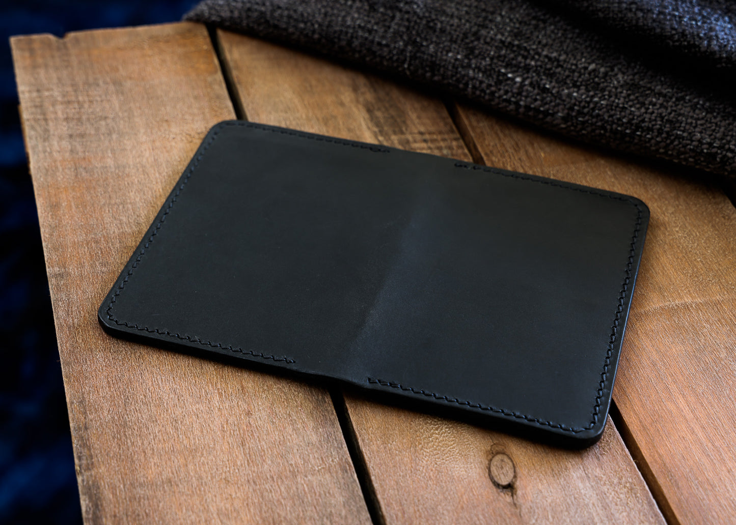 Leather Passport Holder - Hand Stitched